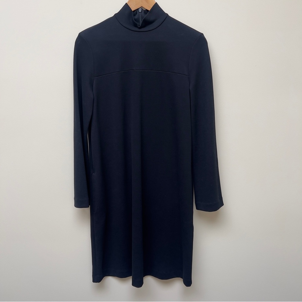 MaxMara Black Long Sleeve Cotton Dress